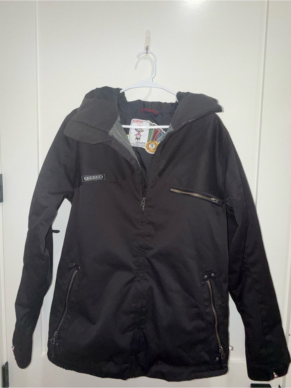 Vintage Burton the white collection Black Waterproof Hooded Shell